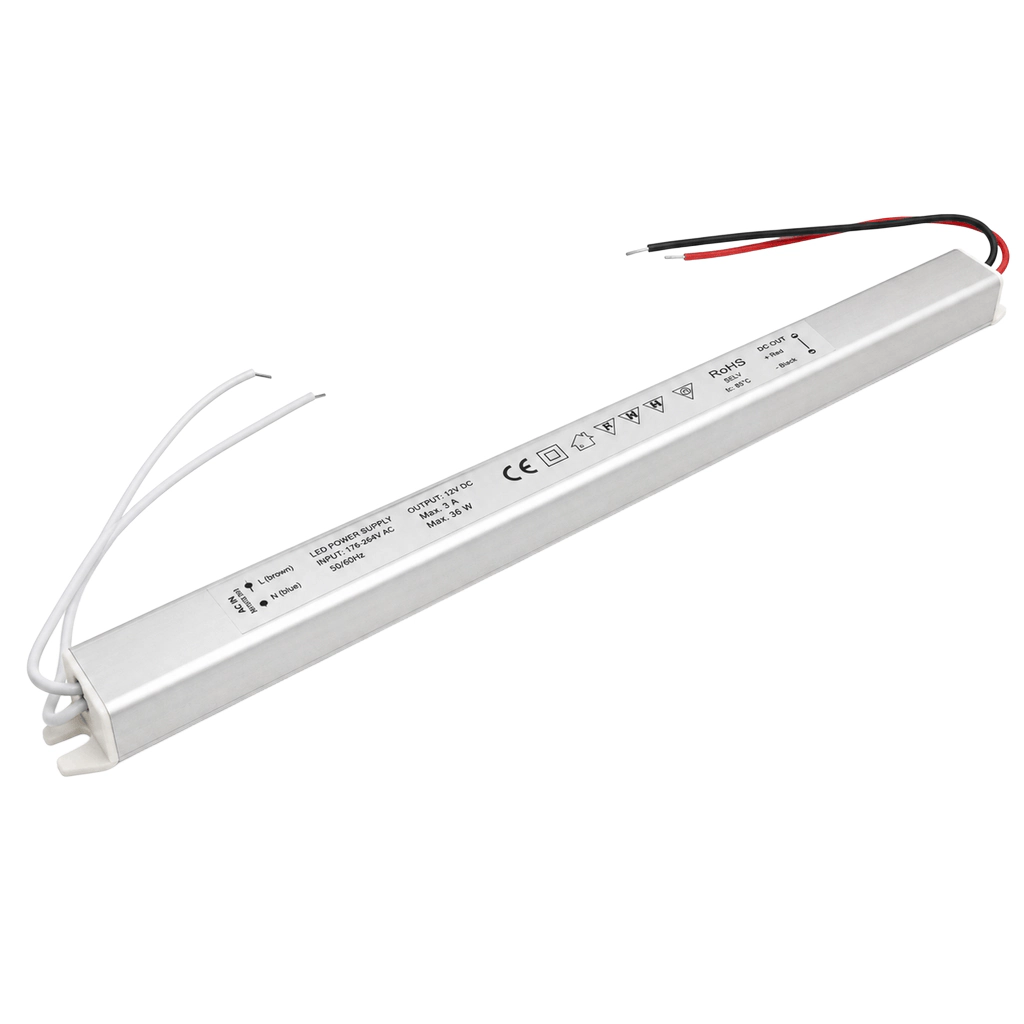 SLIM LED napájecí zdroj 12V 36W ve štíhlém pouzdru